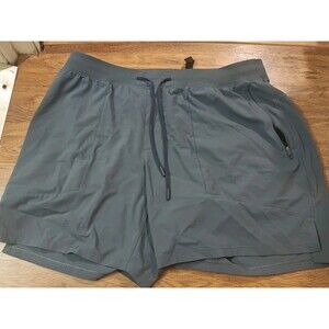 Lululemon License To Train Shorts 7” Linerless Mens Size XXL Blue Gray